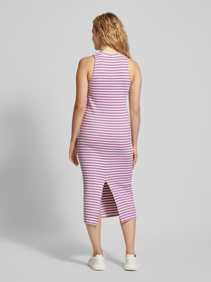 QS Midikleid mit Rundhalsausschnitt Lila 5