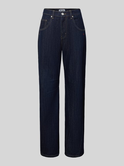 REVIEW Relaxed Fit Jeans mit Eingrifftaschen Dunkelblau 2