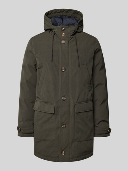 ECOALF Parka mit Kapuze und Pattentaschen Modell 'TASKA' Oliv 2