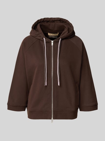 Productfoto, Oversized Sweatjacke met dubbele trekkoord van Smith and Soul, katoenmix, oversized fit, capuchon, tweewegrits, raglanmouw