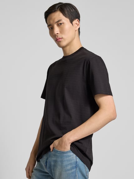 Armani Exchange T-shirt z detalem z logo Czarny 3