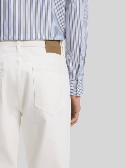 HUGO relaxed fit jeans van puur katoen Offwhite - 3