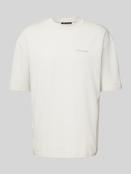 PEGADOR Oversized T-Shirt mit Label-Print Hellgrau 2