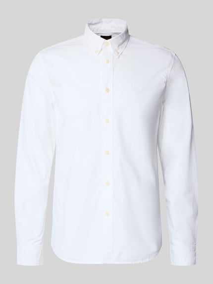 PME Legend Regular Fit Freizeithemd mit Button-Down-Kragen Weiss 2