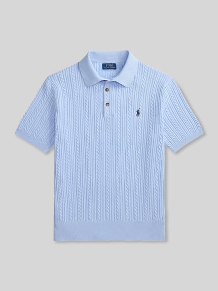 Polo Ralph Lauren koszulka polo o kroju slim fit z bawełnianej dzianiny Jasnoniebieski 2