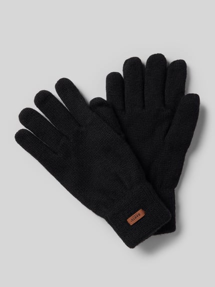 Barts Handschuhe mit Label-Detail Modell 'HAAKON' Black 1
