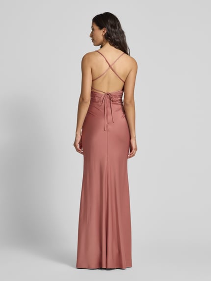 LUXUAR FASHION Abendkleid mit Raffungen und rückseitigem Reißverschluss Altrosa 5