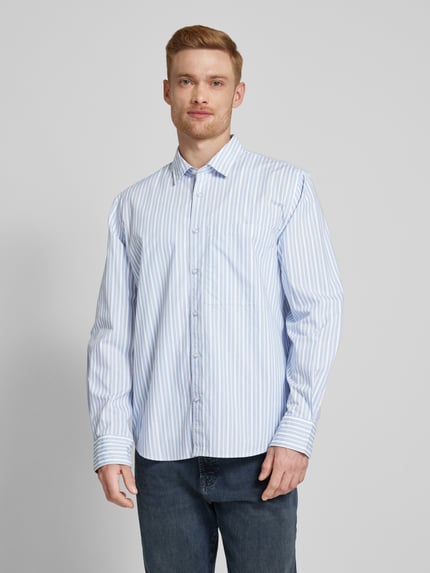 Jake*s Studio Men Regular Fit Freizeithemd mit Kentkragen Hellblau 4