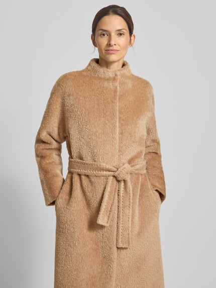 Max Mara Studio Płaszcz wełniany z mieszanki wełny z alpaki model ‘FERITO’ Camel 3