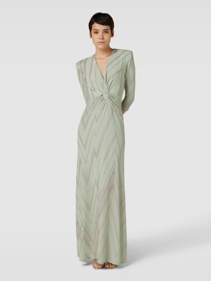 Liu Jo Black Abendkleid mit V-Ausschnitt Mint 1