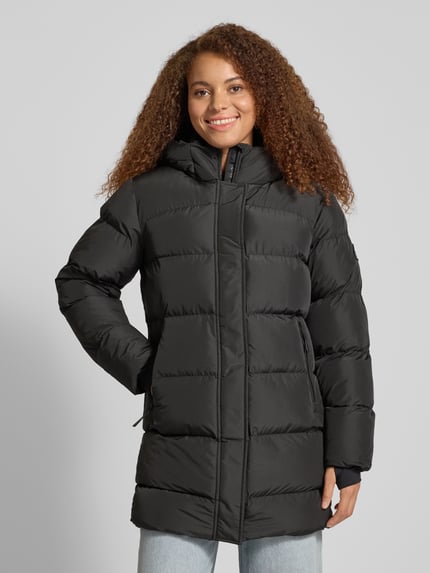 Superdry Kurtka puchowa z kieszeniami na zamek Czarny 4
