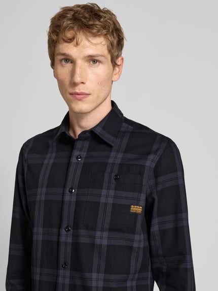 G-Star RAW Koszula casualowa o kroju slim fit z kołnierzykiem typu kent model ‘Bristum 2.0’ Ciemnoniebieski 3