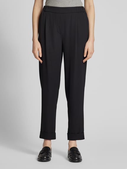 Jake*s Collection Spodnie do garnituru o kroju slim fit z zakładkami w pasie Czarny 4