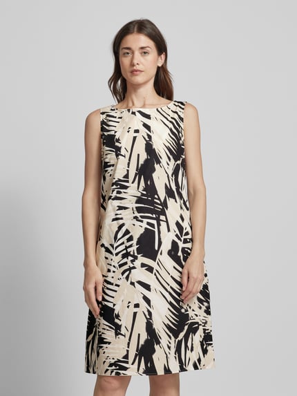 COMMA Knielanges Kleid mit Rundhalsausschnitt Black 4