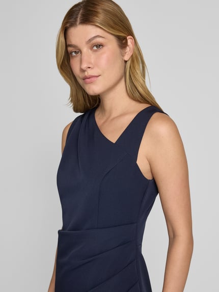 Vera Mont Cocktailjurk met plooien opzij Marineblauw - 3