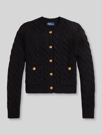 Polo Ralph Lauren Regular Fit Strickjacke aus Woll-Kaschmir-Mix mit Zierknöpfen BLACK 2