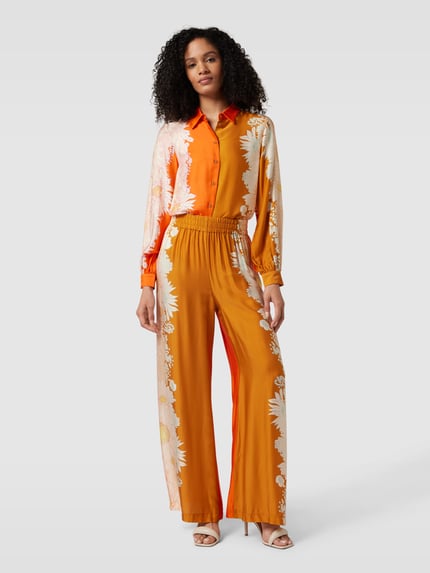 Oilily Bluse mit floralem Print Modell 'BAIN' Orange 1