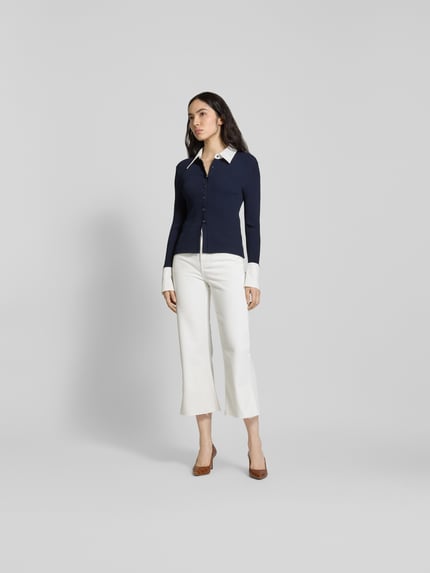 Victoria Beckham Flared Jeans mit 5-Pocket-Design Weiss 1