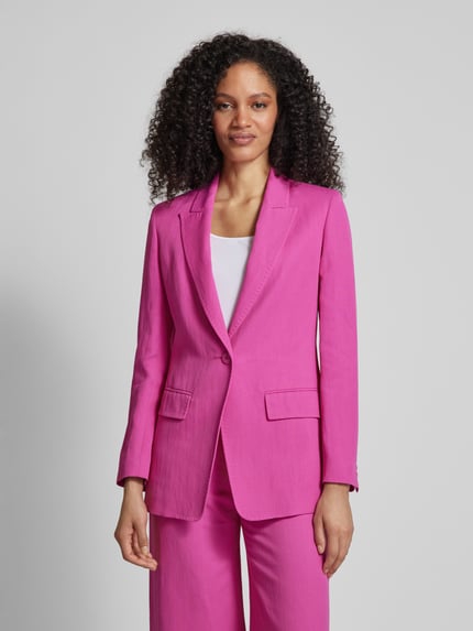 Max Mara Studio Blazer met klepzakken, model 'GITANE' Felroze - 4