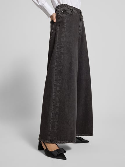 Weekend Max Mara Relaxed Fit Jeans aus reiner Baumwolle Black 3
