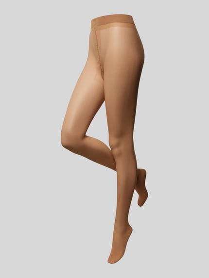 camano Strumpfhose in semitransparentem Design Beige 1