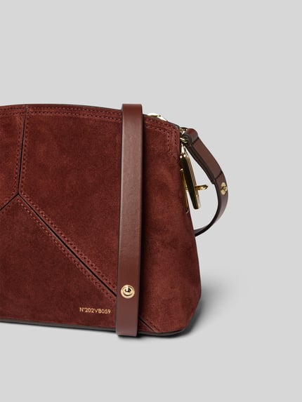 Victoria Beckham Torba na ramię z wytłoczonym logo Ciemnobrązowy 3