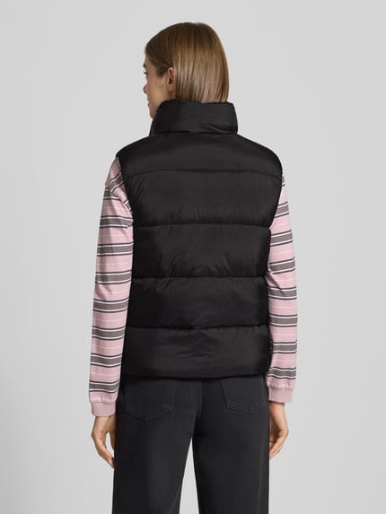 Superdry Regular fit bodywarmer in stiksels model 'BORG' Zwart - 5