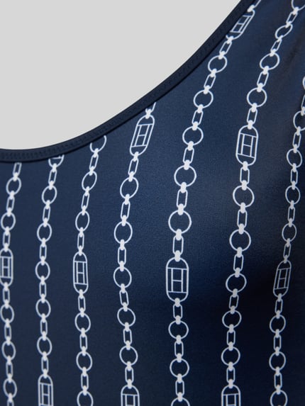Tommy Hilfiger Badeanzug mit Allover-Muster Marine 2