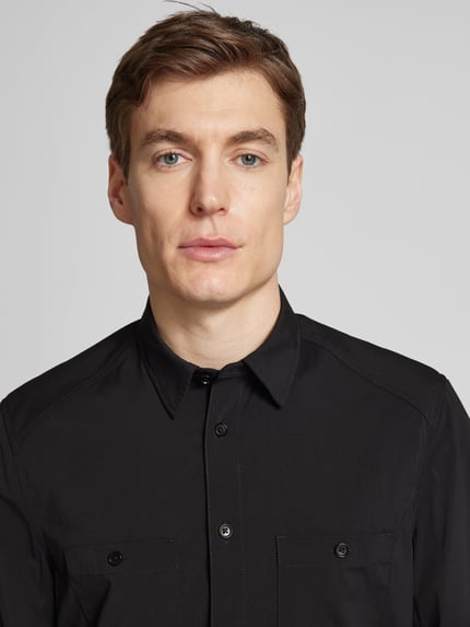 DRYKORN Regular fit overhemdjack met opgestikte borstzakken, model 'NOWEN' Zwart - 3