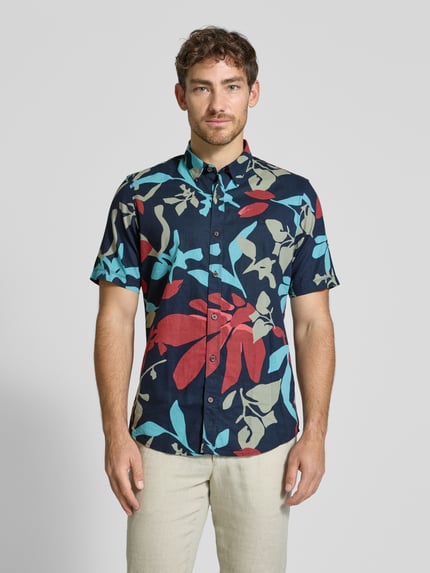 LERROS Regular fit vrijetijdsoverhemd met under-button-downkraag Donkerblauw - 4