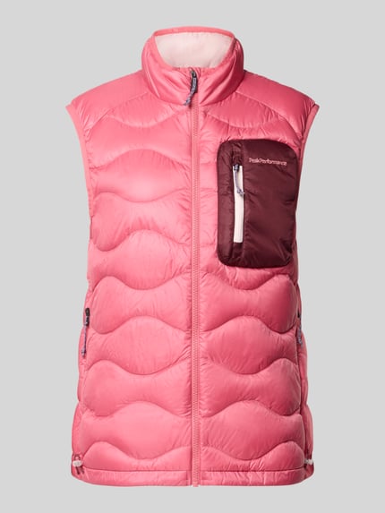 Productfoto, Steppweste met opstaande kraag model 'Helium' van Peak Performance, regular fit, rits, ritszakken, label-stitching, roze, S