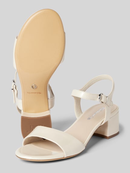 Tamaris Sandalen met blokhak Beige - 4