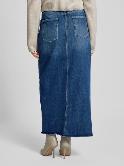 CAMBIO Jeansrok met loopsplit, model 'HARLOW' Lichtblauw - 5