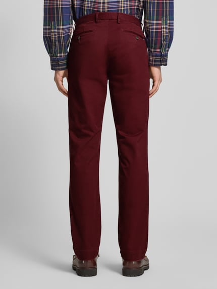 Polo Ralph Lauren Stoffhose mit Gesäßtaschen Dunkelrot 5