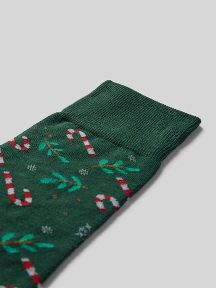 FALKE Socken im Allover-Look Modell 'Gifts Blizzard' Gruen 2
