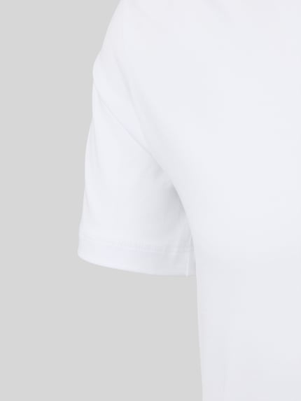 FALKE Slim fit T-shirt met V-hals, model 'Daily Comfort' Wit - 2