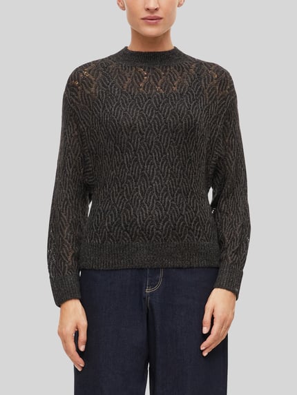 s.Oliver BLACK LABEL Pullover mit Ajour-Strickmuster Black 3
