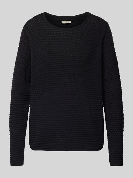 FREE/QUENT Strickpullover mit Rundhalsausschnitt Modell 'Dodo-Pu-Diamo' Black 2