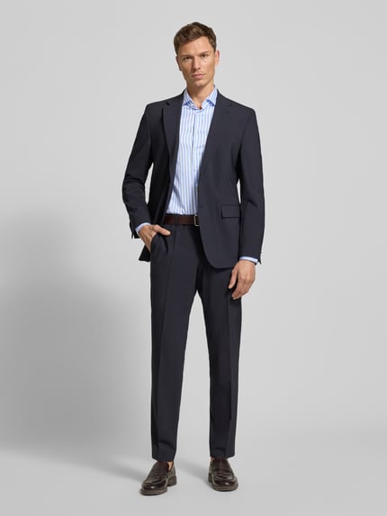 Jake*s Slim Fit Business Hemd aus Baumwolle mit Haifischkragen Bleu 1