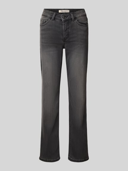 Produktfoto, Regular Fit Straight Fit Jeans winterwarm angeraut von MAC, dunkles Denim, 5-Pocket, Gürtelschlaufen, sichtbare Nähte