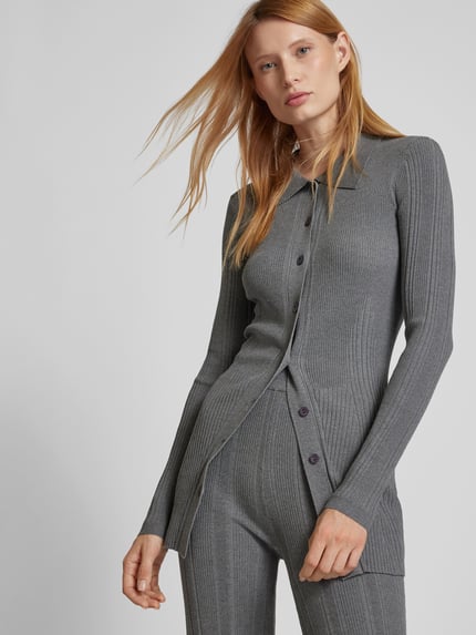 Remain Cardigan met knoopsluiting Middengrijs - 3