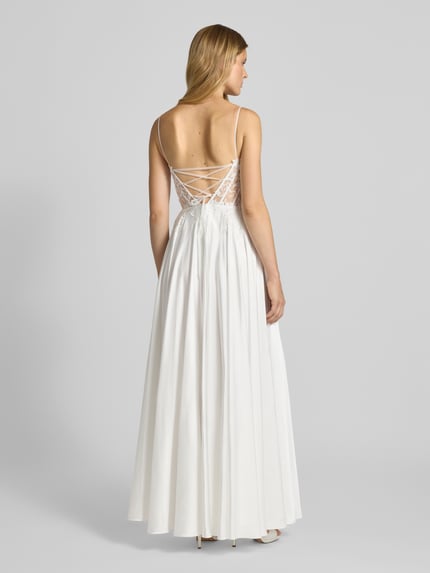 Mascara Brautkleid in semitransparentem Design Weiss 5