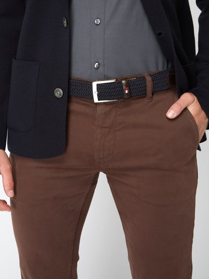 Tommy Hilfiger Riem met structuurmotief, model 'NEW ADAN' Marineblauw - 3