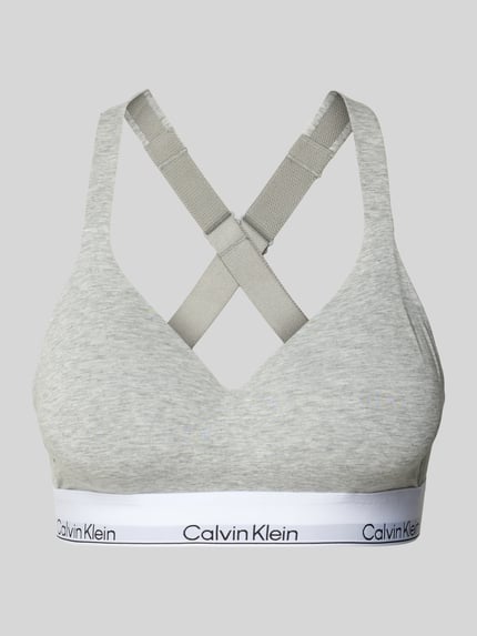 Calvin Klein Underwear Biustonosz typu bralette z watowanymi miseczkami model ‘Lift’ Jasnoszary 1