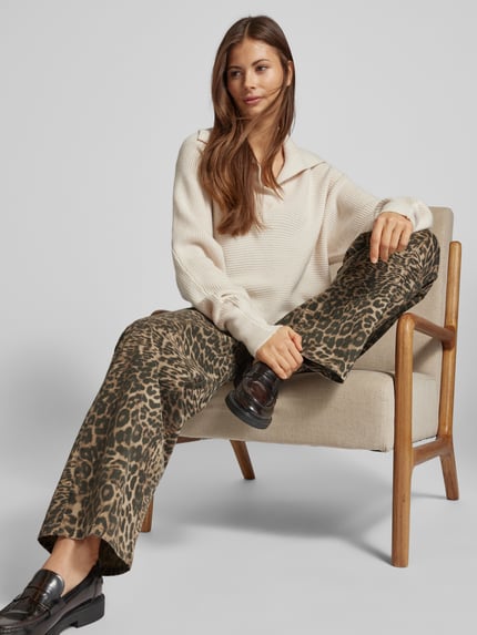 GANG Stoffhose mit 5-Pocket-Design Modell 'Carlotta' Hellbraun 3