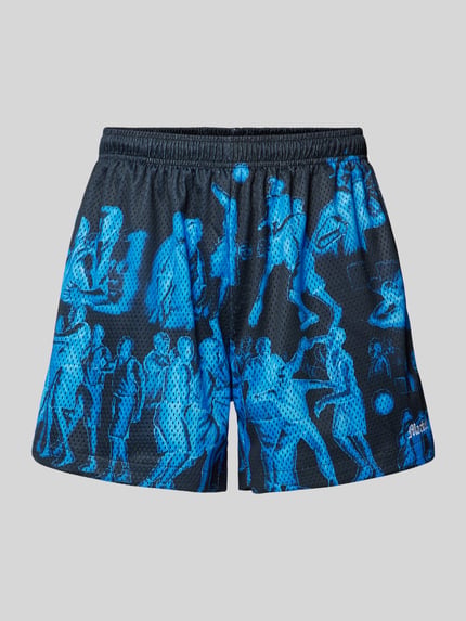MARKET Sweatshorts mit Allover-Muster Modell 'MALICE' Black 2