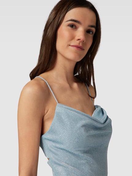 LUXUAR FASHION Midi-jurk met siergarnering Bleu - 3