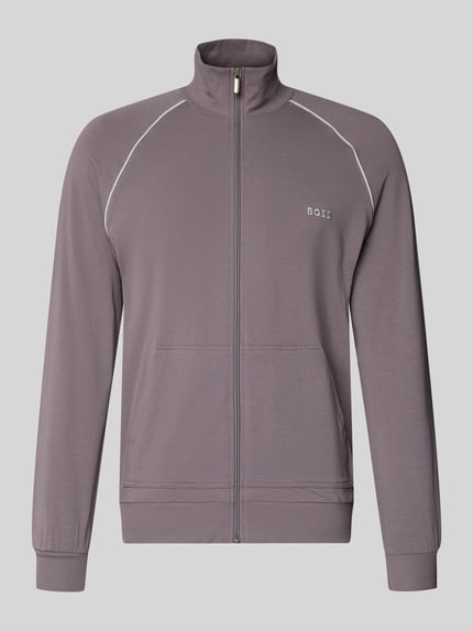 BOSS Bluza rozpinana z bawełnianej mieszanki w kroju regular fit model 'Mix&Match' Szarobrązowy 2