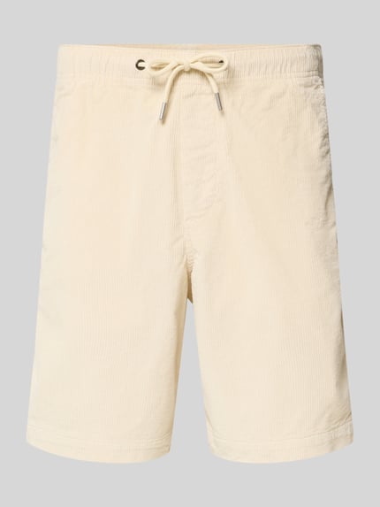 Produktfoto, Regular Fit Sweatshorts aus Baumwoll-Mix Modell 'JACE' von SELECTED HOMME in Beige mit Cordstruktur, Tunnelzug und Seitentaschen