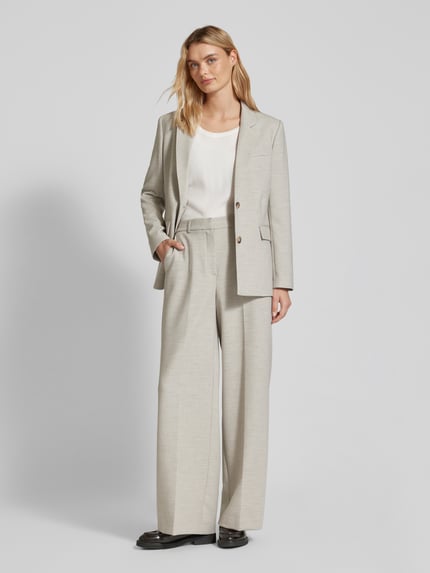 Selected Wide Leg Stoffhose mit Bügelfalten Modell 'RITA-PAXA' Beige Melange 1
